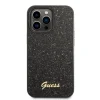 iPhone 14 Pro Guess PC/TPU Glitter Flakes Metal Logo tok fekete (GUHCP14LHGGSHK) thumbnail