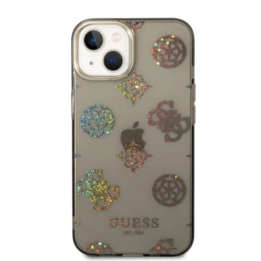 iPhone 14 Guess PC/TPU Peony Glitter tok fekete (GUHCP14SHTPPTK) - 3