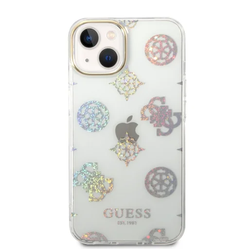 iPhone 14 Plus Guess PC/TPU Peony Glitter tok fehér (GUHCP14MHTPPTH) - 6