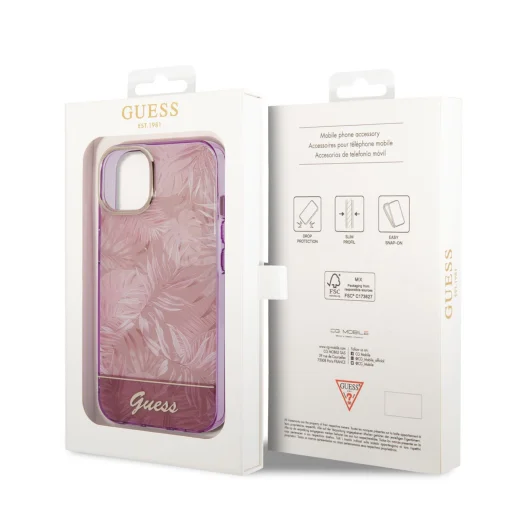 iPhone 14 Plus Guess PC/TPU Jungle tok rózsaszín (GUHCP14MHGJGHP) - 4
