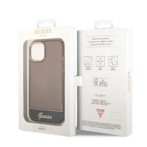 iPhone 14 Guess PC/TPU Camera Outline Translucent tok fekete (GUHCP14SHGCOK) - 3