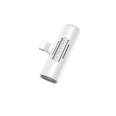 Borofone audio adapter BV7 Lightning - Lightning + 3.5 mm jack fehér