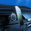Borofone BH45 mágneses autós telefontartó szellőzőrácsra vezeték nélküli töltővel fekete Magsafe - 6