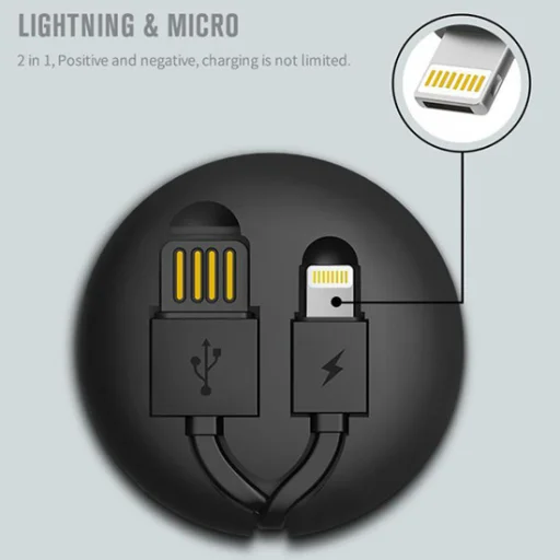 Remax CuteBaby RC-099T 2 az 1-ben USB-micro USB + Lightning kábel 1m fehér - 8