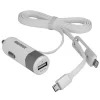 Remax RCC-102 autós töltő USB-micro USB, Lightning kábel 3.4A ezüst - 4