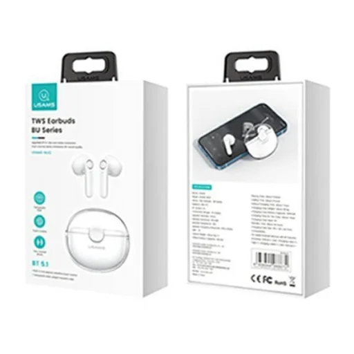 USAMS TWS BU Bluetooth 5.1 vezeték nélküli fülhallgató rózsaszín - 2