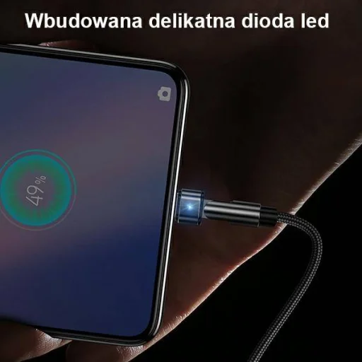 USAMS U60 micro USB töltőkábel forgó fejjel 1m 2A fekete - 10