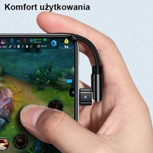 USAMS U60 micro USB töltőkábel forgó fejjel 1m 2A fekete - 5