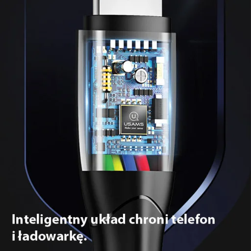 USAMS U35 USB-C kábel gyorstöltéssel 2A 1m fehér - 3