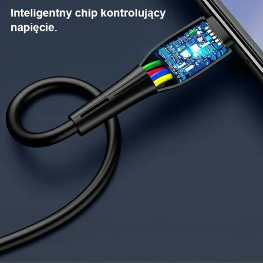 USAMS U38 Micro USB kábel gyorstöltéssel 4A 1m fehér - 8