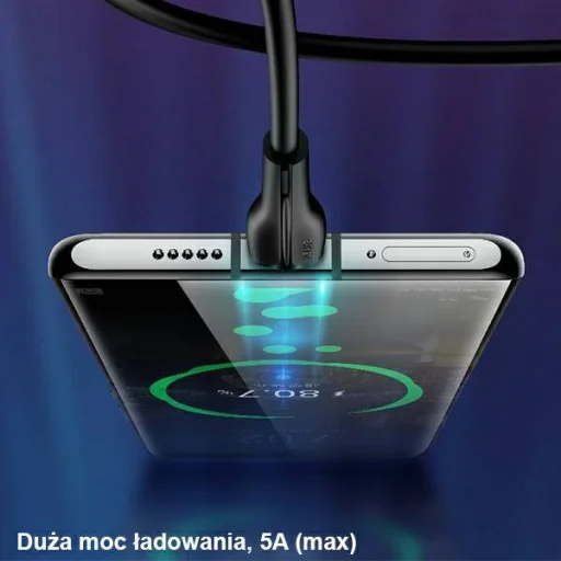 USAMS U38 USB-C kábel gyorstöltéssel 5A 1m fehér - 2
