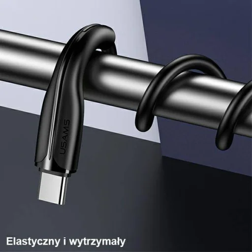 USAMS U38 USB-C kábel gyorstöltéssel 5A 1m fehér - 5