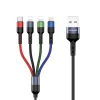 USAMS U26 4 az 1-ben 0.35 m 2A gyorstöltésű fonott kábel, 2xlightning / microUSB / USB-C (US-SJ411) - 2