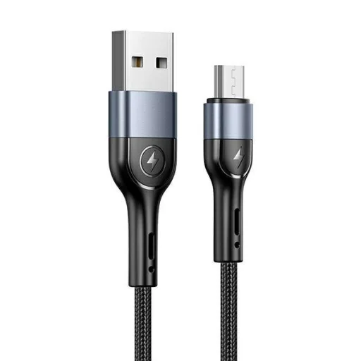 USAMS U55 mikro USB fonott kábel fekete 2A 1m (US-SJ450) - 1