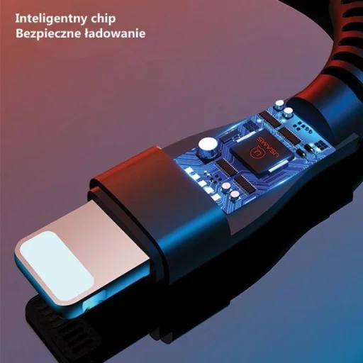 USAMS U55 USB-C kábel 2A 1m fekete (US-SJ449) - 6