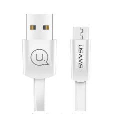 USAMS U2 microUSB lapos kábel 1,2 m fehér (US-SJ201)