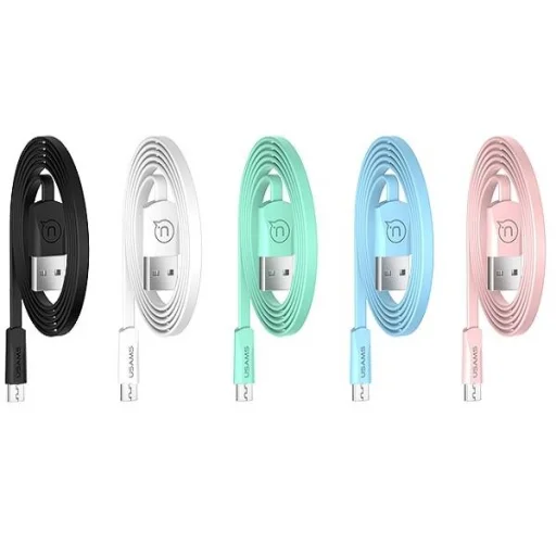 USAMS U2 microUSB lapos kábel 1,2 m fehér (US-SJ201) - 3