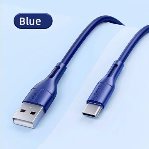 USAMS U68 USB-C gyorstöltő kábel 2A 1 m kék (US-SJ501) - 9