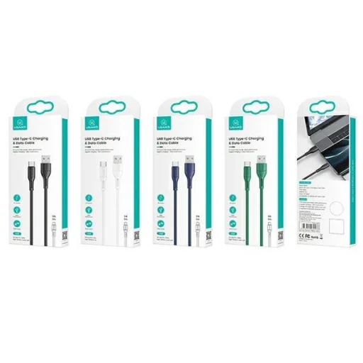 USAMS U68 USB-C gyorstöltő kábel 2A 1 m kék (US-SJ501) - 3