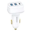 USAMS C24 autós töltő 2xUSB + 1xUSB-C 80W Gyorstöltéssel fehér (US-CC126) thumbnail