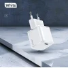 USAMS T42 mini hálózati töltő adapter 1xUSB-C 25W 5V-3A PD3.0 Gyorstöltés fehér (US-CC140) thumbnail