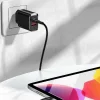 USAMS T35 hálózati töltő adapter 1xUSB-C + 1xUSB 20W PD3.0 + QC3.0 Gyorstöltés fekete (US-CC121) thumbnail