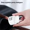 USAMS T20 hálózati töltő adapter 2xUSB 2,1A USB-C kábellel fehér thumbnail