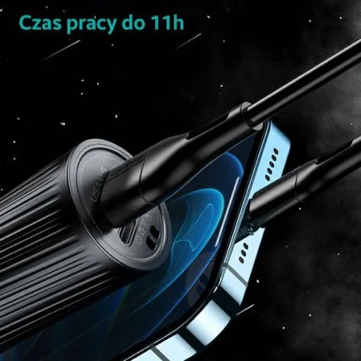 USAMS Powerbank + LED zseblámpa 4000mAh fekete (US-CD166) - 6