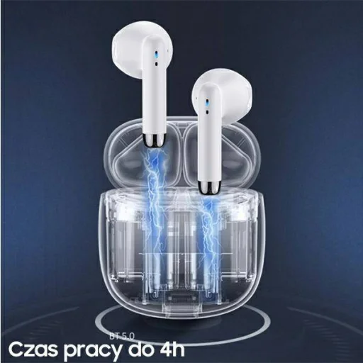 USAMS TWS IA Bluetooth 5.0 vezeték nélküli fülhallgató fehér (US-IA04) - 7