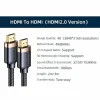 USAMS U74 HDMI - HDMI 2.0 kábel 2 ​​m fekete 4K HD (US-SJ528) thumbnail