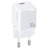 USAMS T45 mini hálózati töltő adapter  1xUSB-C 30 W PD3.0 Gyorstöltés fehér (US-CC148) thumbnail