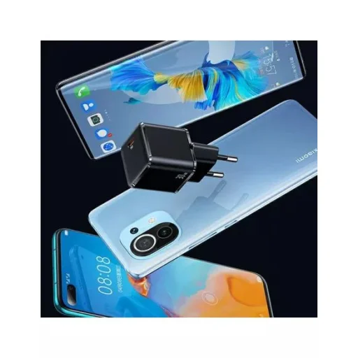 USAMS T45 mini hálózati töltő adapter  1xUSB-C 30 W PD3.0 Gyorstöltés fehér (US-CC148) - 10