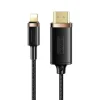 USAMS U70 Lightning – HDMI kábel 2m fekete (US-SJ509) thumbnail