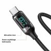 USAMS U78 USB-C – USB-C gyorstöltő kábel LED kijelzővel 1,2 m 100 W fekete (US-SJ546) thumbnail