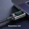 USAMS U78 USB-C – USB-C gyorstöltő kábel LED kijelzővel 1,2 m 100 W fekete (US-SJ546) thumbnail