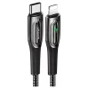 USAMS USB-C - Lightning kábel Smart Power-off 20 W PD 1,2 m fekete (US-SJ518) thumbnail