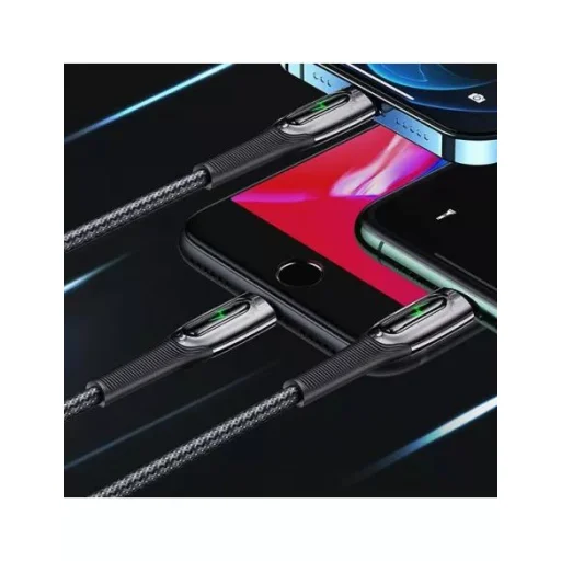 USAMS USB-C - Lightning kábel Smart Power-off 20 W PD 1,2 m fekete (US-SJ518) - 2