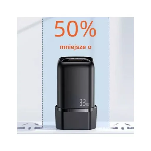 USAMS T46 hálózati töltő adapter 1xUSB-C + 1xUSB 33W PD3.0 + QC3.0 Gyorstöltés fehér (US-CC152) - 3