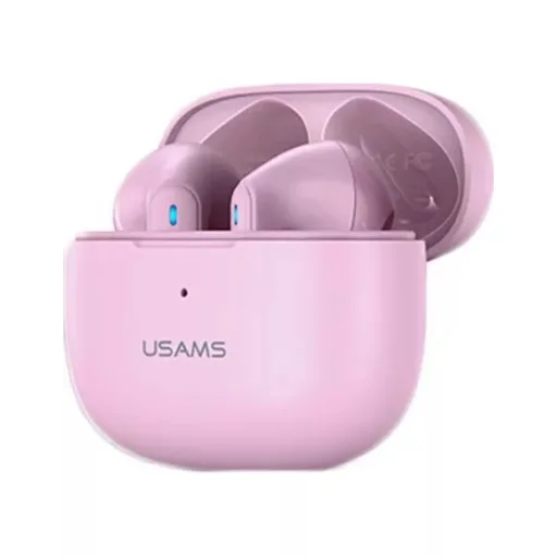 USAMS TWS NX10 Bluetooth 5.2 vezeték nélküli fejhallgató, mikrofon rózsaszín (BHUNX03) - 1