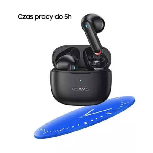 USAMS TWS NX10 Bluetooth 5.2 vezeték nélküli fejhallgató, mikrofon fekete (BHUNX01) - 7