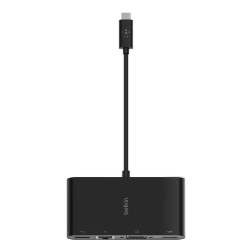 Belkin USB-C Multimédia adapter, HUB elosztó (ETHERNET - HDMI - VGA - USB-A) (AVC005BTBK) fekete - 5