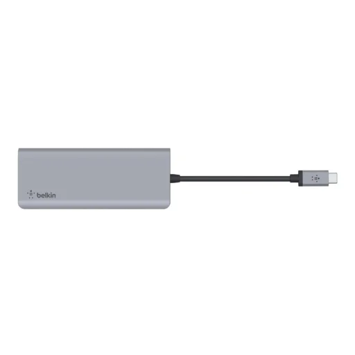 Belkin CONNECT USB-C 7 az 1-ben többportos adapter, HUB elosztó (AVC009btSGY) szürke - 6