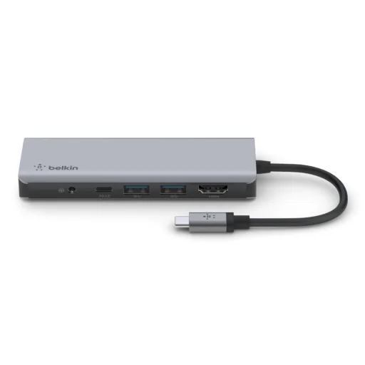 Belkin CONNECT USB-C 7 az 1-ben többportos adapter, HUB elosztó (AVC009btSGY) szürke - 10