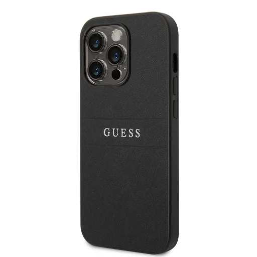 iPhone 14 Pro Guess PU Leather Saffiano tok fekete (GUHCP14LPSASBBK) - 1
