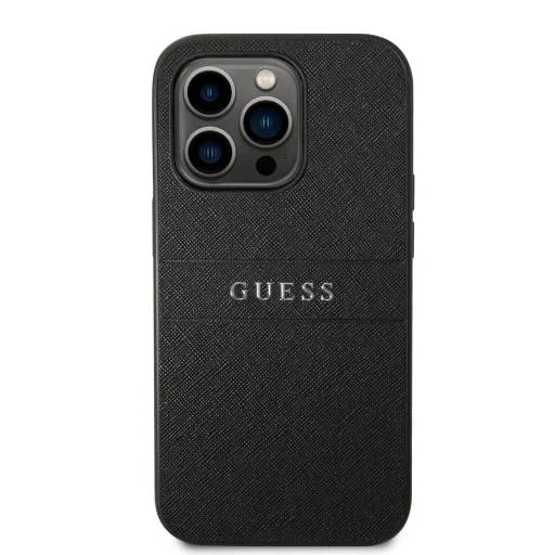 iPhone 14 Pro Guess PU Leather Saffiano tok fekete (GUHCP14LPSASBBK) - 6