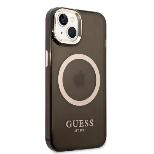 iPhone 14 Plus Guess Translucent MagSafe kompatibilis tok fekete (GUHMP14MHTCMK) - 2