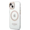 iPhone 14 Guess Transparent MagSafe kompatibilis tok arany (GUHMP14SHTRMD) - 1