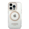 iPhone 14 Pro Max Guess Transparent MagSafe kompatibilis tok arany (GUHMP14XHTRMD) - 5