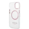 iPhone 14 Plus Guess Transparent MagSafe kompatibilis tok rózsaszín (GUHMP14MHTRMP) - 4