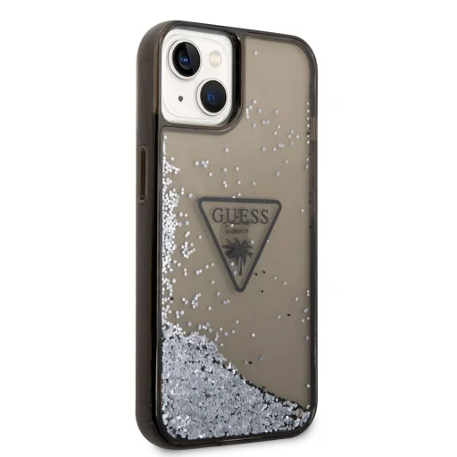 iPhone 14 Plus Guess PC/TPU Liquid Glitter Triangle Logo tok fekete (GUHCP14MLFCTPK) - 2